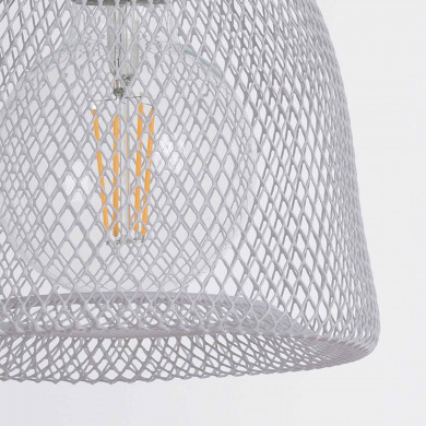 LAMPARA HIERRO RADOM BLANCO 18X18X23CM SEVEN ON DECO