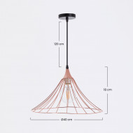 LAMPARA OPOLE ORO ROSA 40X40X18CM SEVEN ON DECO