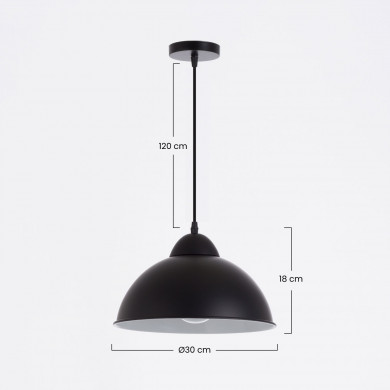 LAMPARA ALUMINIO MIELEC NEGRO 30X30X18CM SEVEN ON DECO