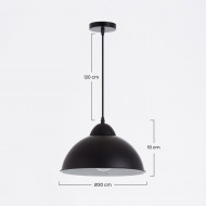 LAMPARA ALUMINIO MIELEC NEGRO 30X30X18CM SEVEN ON DECO