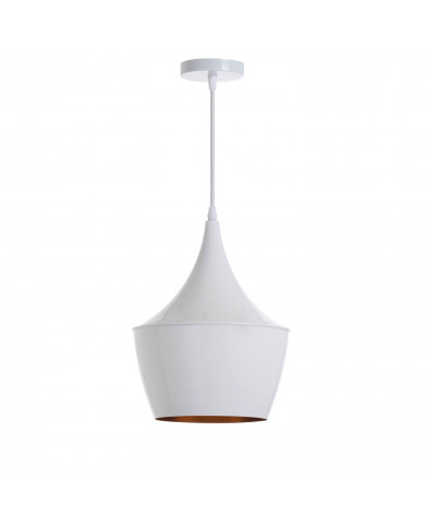 LAMPARA ALUMINIO RADOM BLANCO 24X24X28CM SEVEN ON DECO