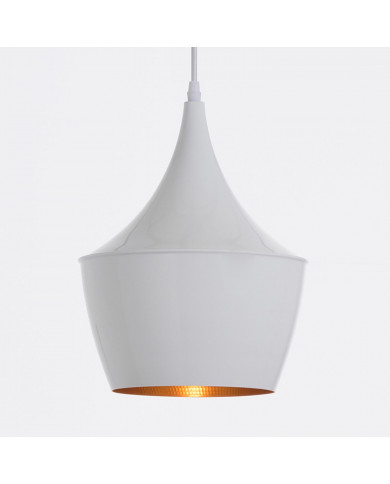 LAMPARA ALUMINIO RADOM BLANCO 24X24X28CM SEVEN ON DECO