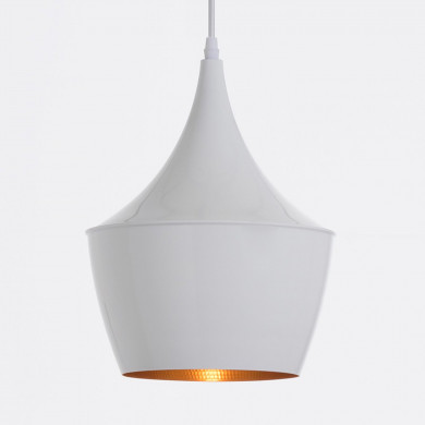 LAMPARA ALUMINIO RADOM BLANCO 24X24X28CM SEVEN ON DECO