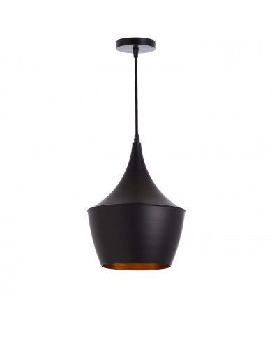 LAMPARA ALUMINIO RADOM NEGRO 24X24X28CM SEVEN ON DECO