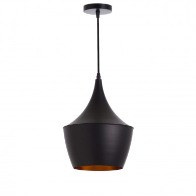 LAMPARA ALUMINIO RADOM NEGRO 24X24X28CM SEVEN ON DECO