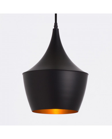 LAMPARA ALUMINIO RADOM NEGRO 24X24X28CM SEVEN ON DECO