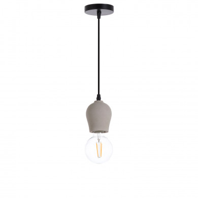 LAMPARA HORMIGON ZORY BLANCO 8X8X10CM SEVEN ON DECO