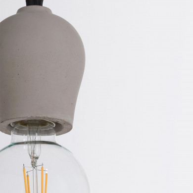 LAMPARA HORMIGON ZORY BLANCO 8X8X10CM SEVEN ON DECO