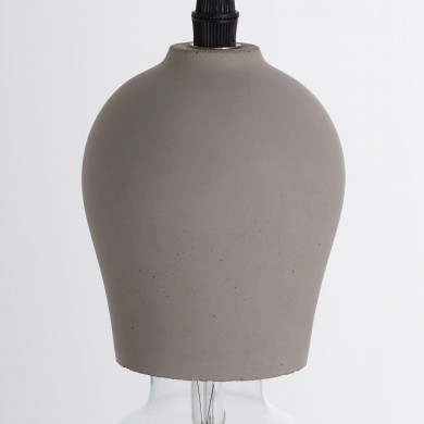 LAMPARA HORMIGON ZORY BLANCO 8X8X10CM SEVEN ON DECO