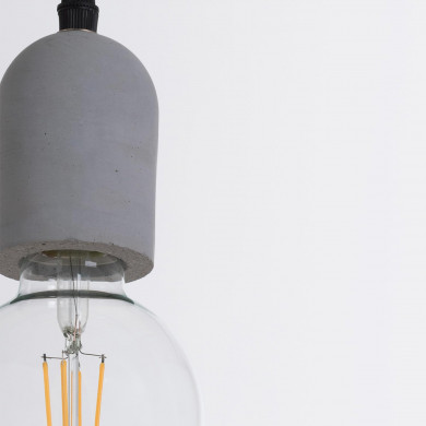 LAMPARA HORMIGON BYTOM NATURAL 5.5x5.5x8CM SEVEN ON DECO