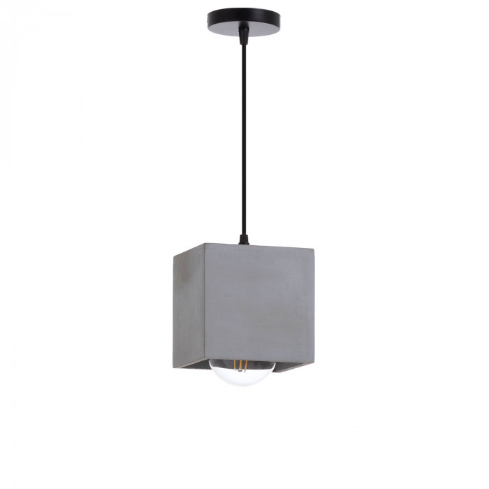 LAMPARA HORMIGON LEGNICA 14X14X14CM SEVEN ON DECO