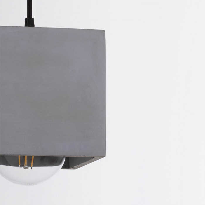 LAMPARA HORMIGON LEGNICA 14X14X14CM SEVEN ON DECO