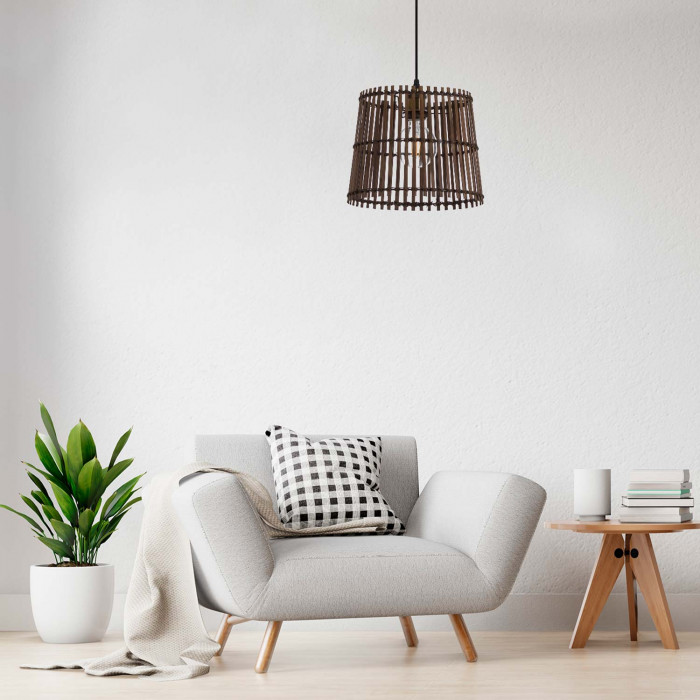 LAMPARA BAMBU BIELSKO 30X30X25CM SEVEN ON DECO