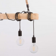 LAMPARA KIELCE NEGRO/ NATURAL 100X3X10CM SEVEN ON DECO