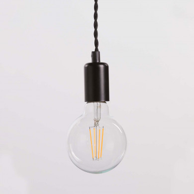 LAMPARA KIELCE NEGRO/ NATURAL 100X3X10CM SEVEN ON DECO