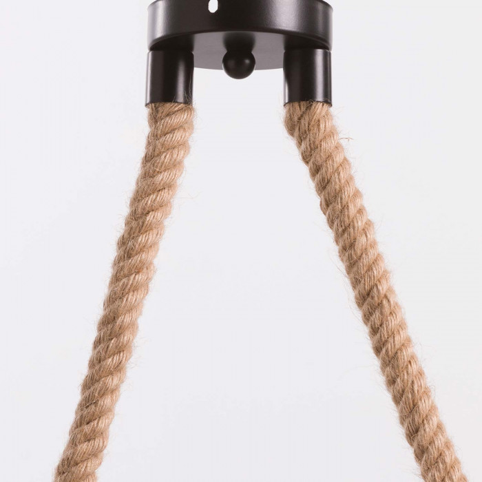 LAMPARA KIELCE NEGRO/ NATURAL 100X3X10CM SEVEN ON DECO