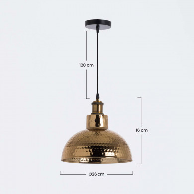 LAMPARA KUTNO DORADO 26X26X16CM SEVEN ON DECO