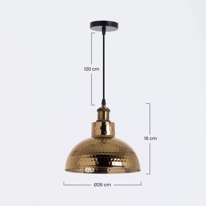 LAMPARA KUTNO DORADO 26X26X16CM SEVEN ON DECO