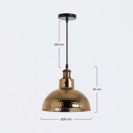 LAMPARA KUTNO DORADO 26X26X16CM SEVEN ON DECO