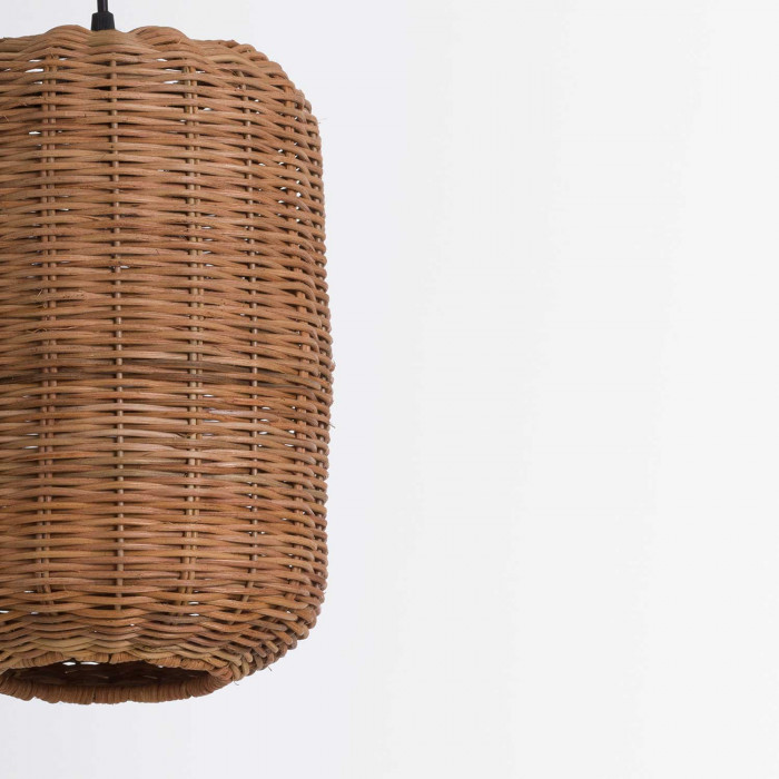 LAMPARA DE RATTAN LAN NATURAL 20X30CM SEVEN ON DECO