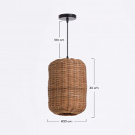 LAMPARA DE RATTAN LAN NATURAL 20X30CM SEVEN ON DECO