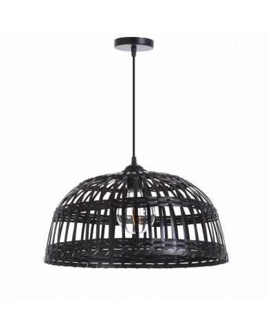 LAMPARA DE BAMBU THIAN NEGRO 45X21CM SEVEN ON DECO