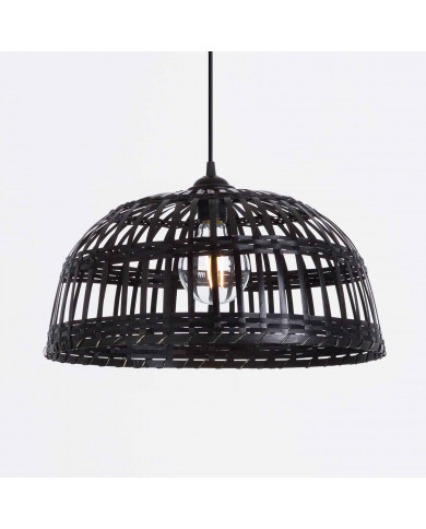 LAMPARA DE BAMBU THIAN NEGRO 45X21CM SEVEN ON DECO