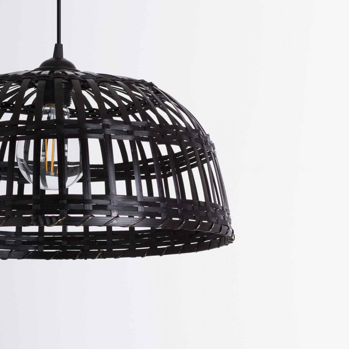 LAMPARA DE BAMBU THIAN NEGRO 45X21CM SEVEN ON DECO