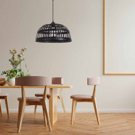 LAMPARA DE BAMBU THIAN NEGRO 45X21CM SEVEN ON DECO