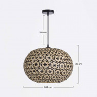 LAMPARA DE BAMBU BAY 40X25CM SEVEN ON DECO