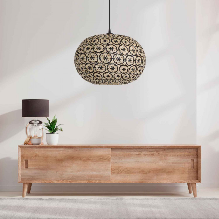 LAMPARA DE BAMBU BAY 40X25CM SEVEN ON DECO