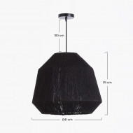 LAMPARA MAI NEGRO 41X35CM SEVEN ON DECO