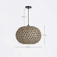 LAMPARA MAI NEGRO 41X35CM SEVEN ON DECO