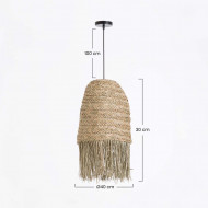 LAMPARA DE RATTAN KAM NATURAL 30X40CM SEVEN ON DECO
