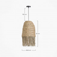 LAMPARA DE RATTAN KAM NATURAL 30X40CM SEVEN ON DECO