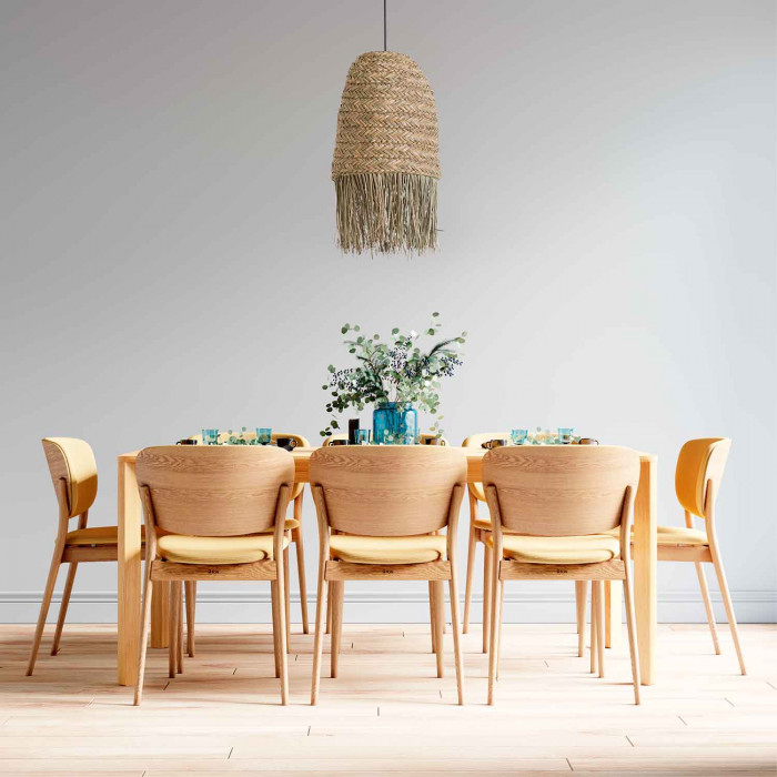 LAMPARA DE RATTAN KAM NATURAL 30X40CM SEVEN ON DECO