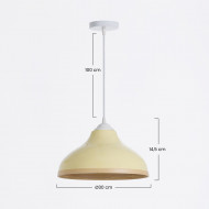 LAMPARA DE BAMBU TUYET AMARILLO 30X14.5 SEVEN ON DECO