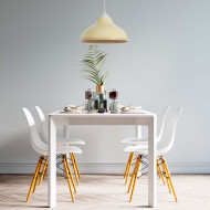 LAMPARA DE BAMBU TUYET AMARILLO 30X14.5 SEVEN ON DECO