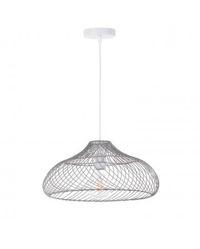 LAMPARA AKAME HIERRO GRIS DN42.5X18CM SEVENON DECO