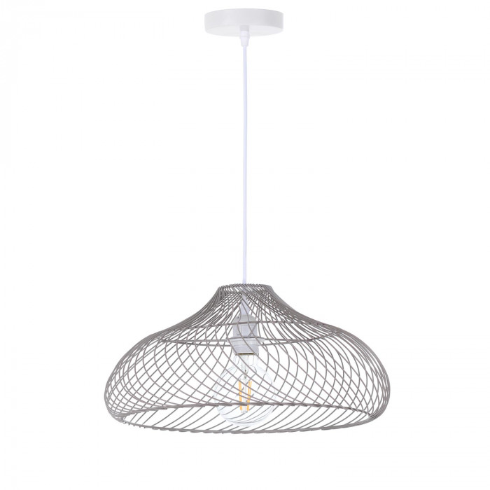 LAMPARA AKAME HIERRO GRIS DN42.5X18CM SEVENON DECO