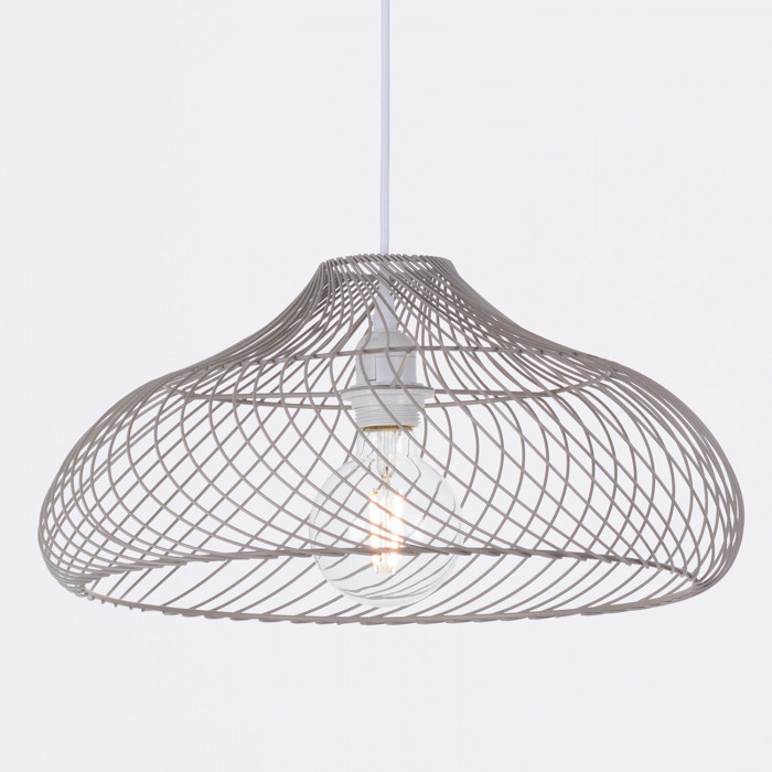 LAMPARA AKAME HIERRO GRIS DN42.5X18CM SEVENON DECO