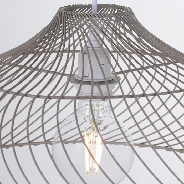 LAMPARA AKAME HIERRO GRIS DN42.5X18CM SEVENON DECO