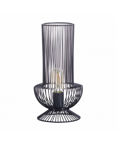 LAMPARA DE MESA YAN HIERRO NEGRO DN17.5X33CM SEVEN ON DECO