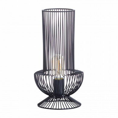 LAMPARA DE MESA YAN HIERRO NEGRO DN17.5X33CM SEVEN ON DECO