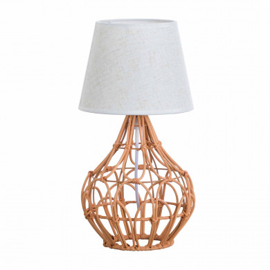 LAMPARA DE MESA DALAI RATTAN COLOR MIEL DN20X40CM SEVEN ON DECO