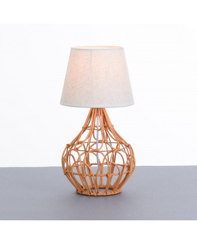 LAMPARA DE MESA DALAI RATTAN COLOR MIEL DN20X40CM SEVEN ON DECO