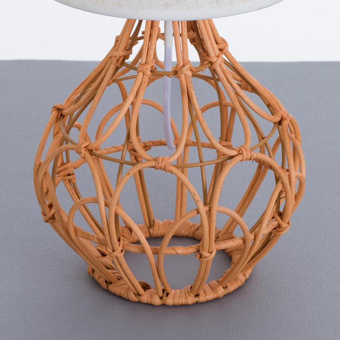 LAMPARA DE MESA DALAI RATTAN COLOR MIEL DN20X40CM SEVEN ON DECO