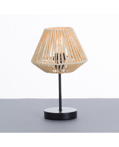 LAMPARA DE MESA XIA CUERDA DE PAPEL-METAL DN20.5X34CM SEVEN ON DECO