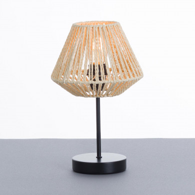 LAMPARA DE MESA XIA CUERDA DE PAPEL-METAL DN20.5X34CM SEVEN ON DECO