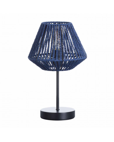 LAMPARA DE MESA XIA CUERDA DE PAPEL-METAL AZUL DN20.5X34CM SEVEN ON DECO